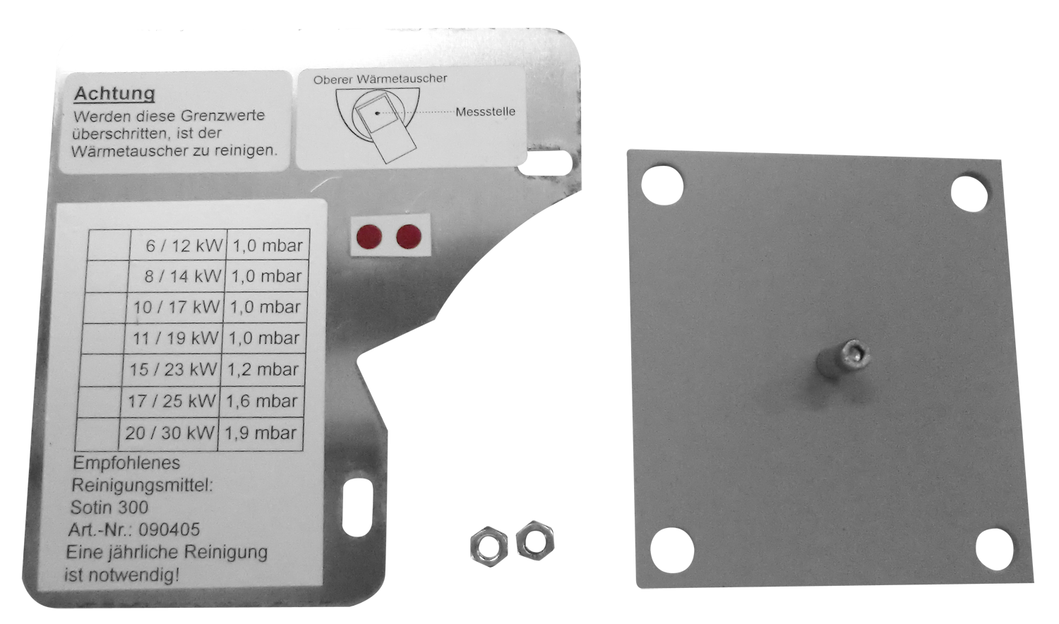 Messstelle Set Wärmetauscher II (DUOCondens, Wärmezentrum)