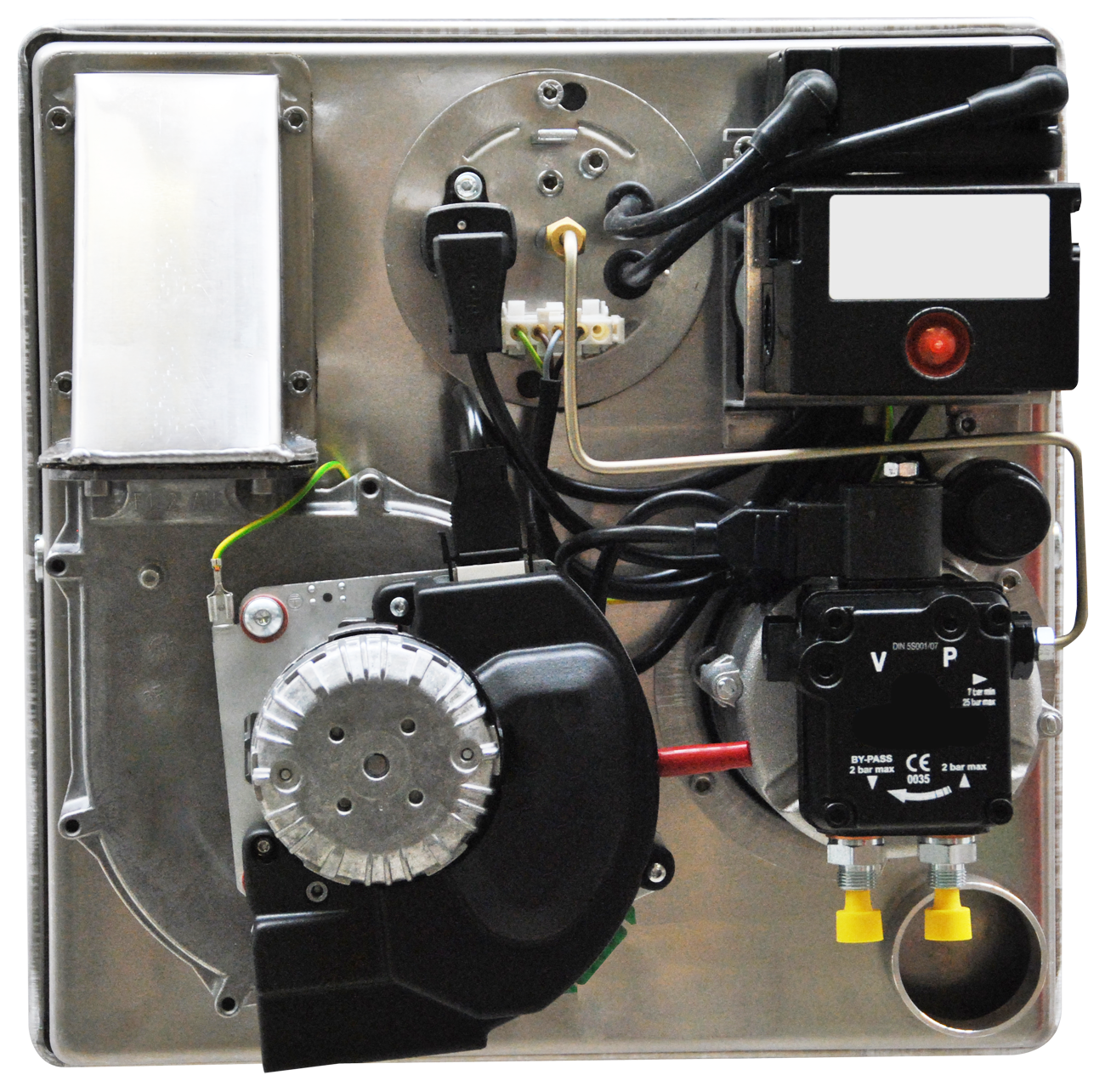 Blautherm DUO, Einbau als Sturzbrenner