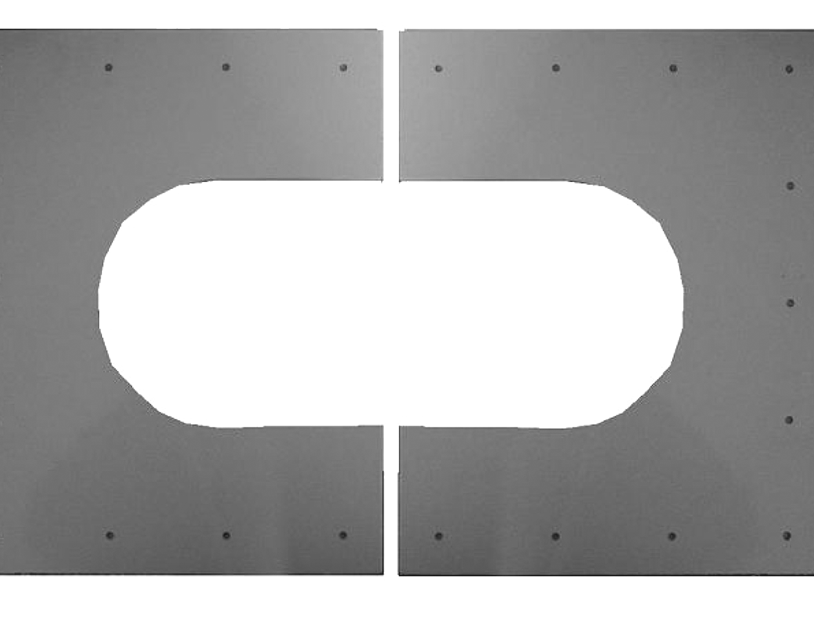Abdeckblende für innen, geteilt, bis 45° Neigung