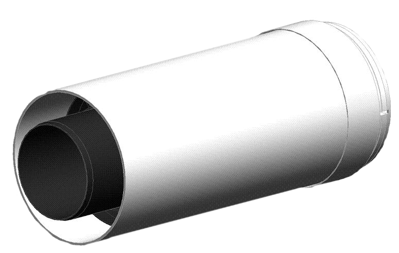 Rohr konzentrisch PP, kürzbar