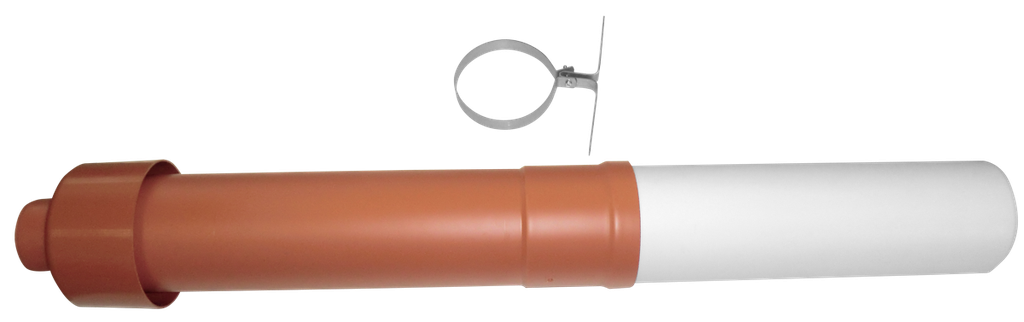 Dachhochführung, DN 80/125, Länge: 650 mm