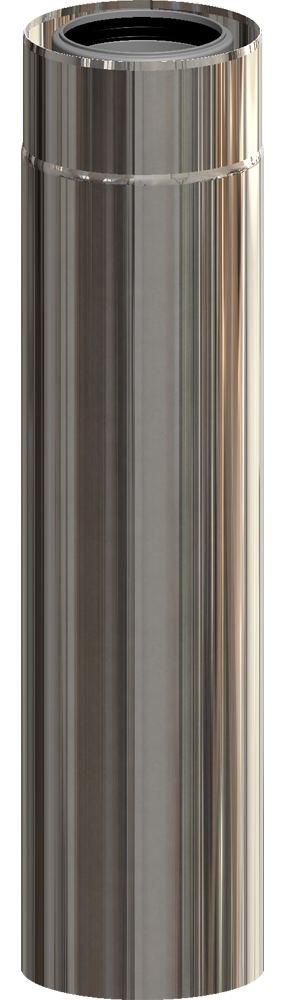 Rohrelement kürzbar PP/Edelstahl blank